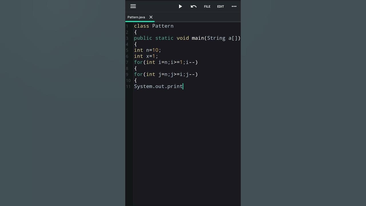 #Shorts🔥 Java Pattern Program Print Numbers Series In Triangle Shape ...