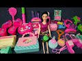 4 Minutes Satisfying with Unboxing Barbie Makeup Mini Pink Toys , Toys channel  | Asmr Unboxing
