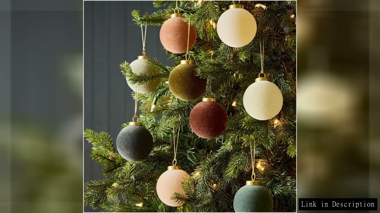 9pcs 8cm Light Luxury Christmas Ball Ornaments Flocking Christmas Tree Party Decoration New Year Chr