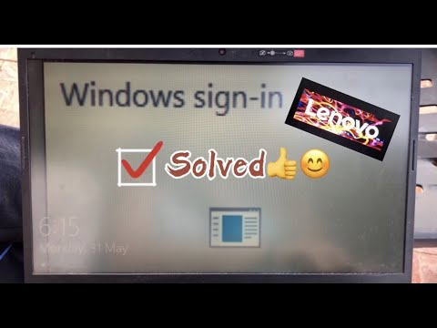 Windows sign-in Lenovo Solved ??