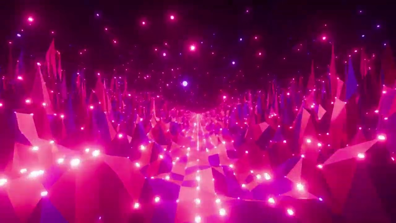 10 Hours Neon Crystal Valley 💎 | Silent Cosmic Visual | No Sound | 4K UHD