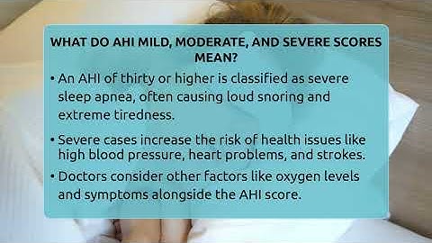 What Do AHI Mild, Moderate, And Severe Scores Mean? - Sleep Apnea Support Network