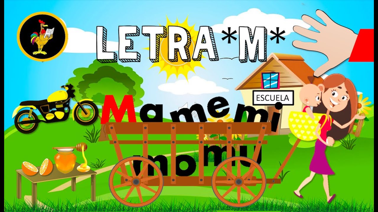 LETRA M / 🌀 APRENDE A LEER FÁCIL LA "M" / PALABRAS CON MA, ME, MI, MO ...