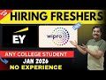 🔴HIRING ALERT! Wipro & EY Hiring Freshers | Off Campus , Any Graduate | Apply Now 2026