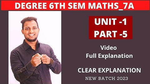 6TH SEM MATHS_7A UNIT 1 PART 5l #shorttricks4u #degree