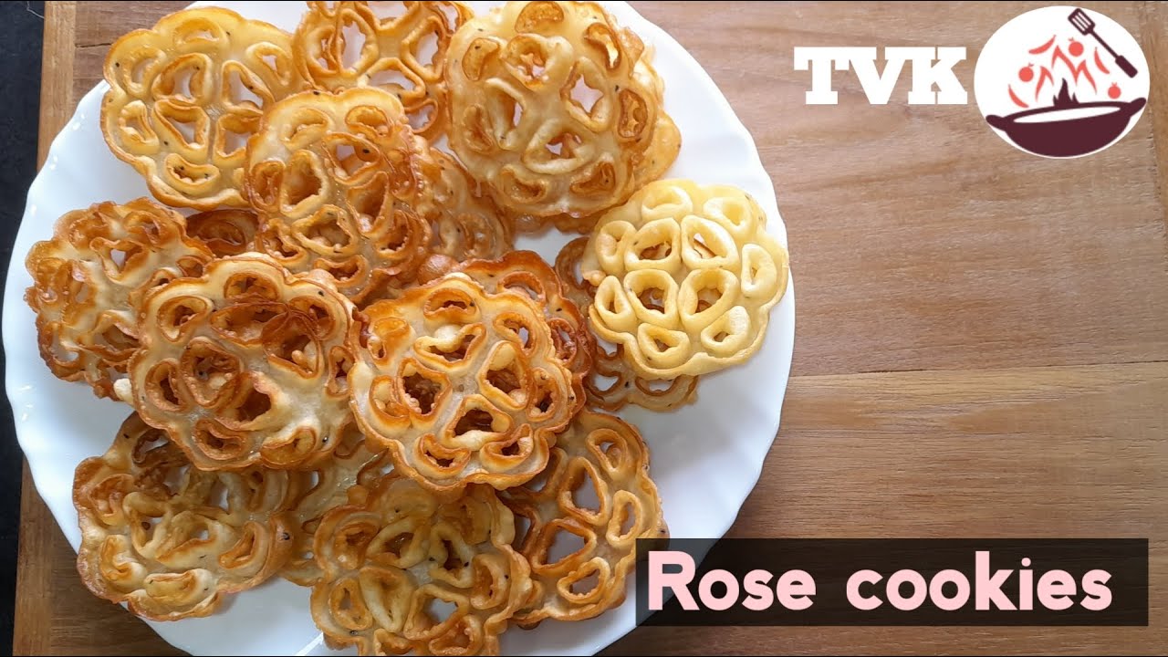 Rose cookies Rose cookies recipe Murukku Rose cookies how to make