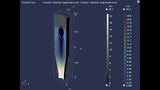 Axisymmetric Nozzle Flow Simulation in COMSOL | Simplified Water Jet CFD Tutorial