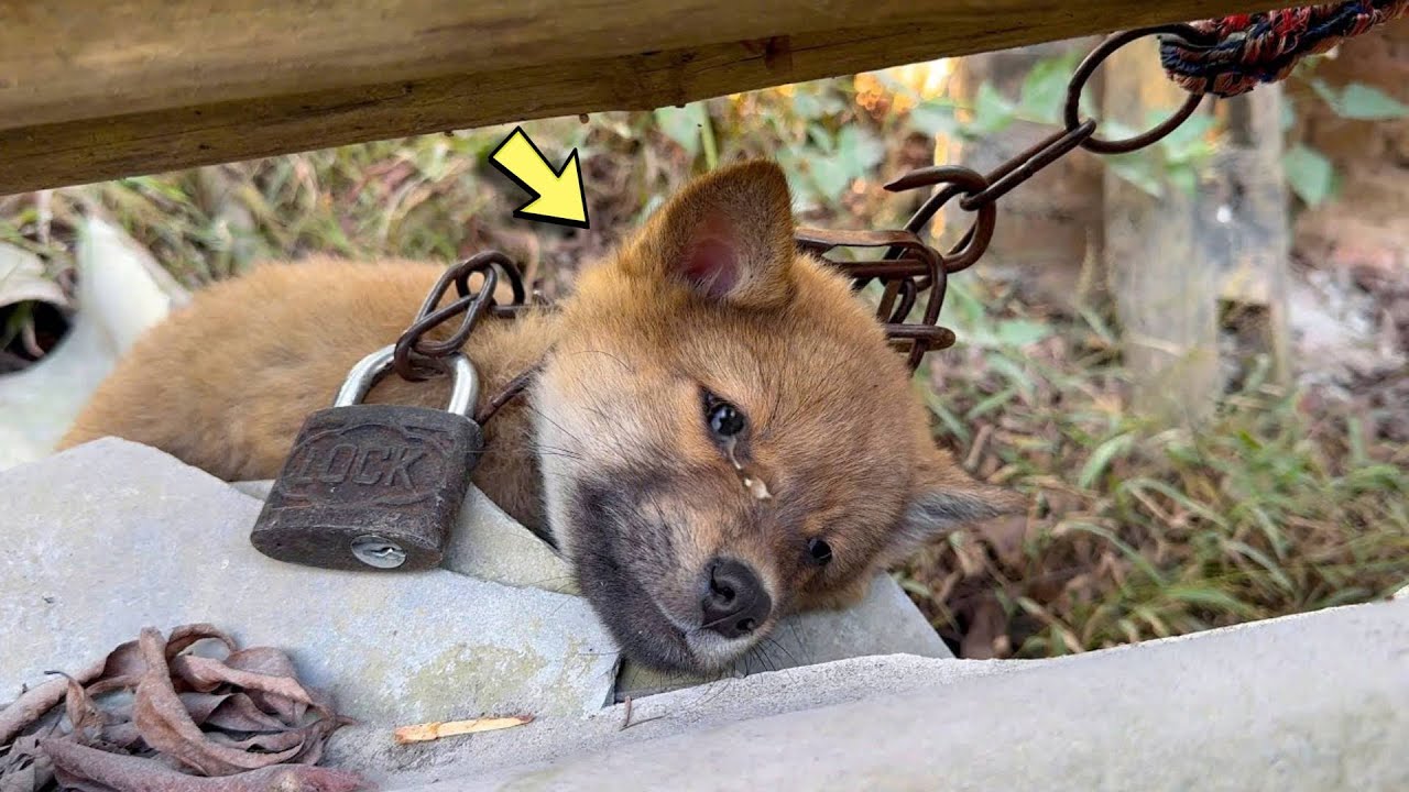 Rescue the Helpless Puppy Chained in an Abandoned House - YouTube