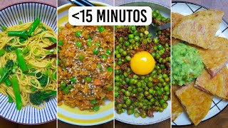 Cuatro platos rápidos en menos de 15 minutos