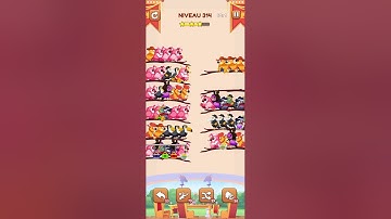 bird sort 2 color puzzle solution niveau 314 #games #gaming #puzzle #puzzlegame #androidgames