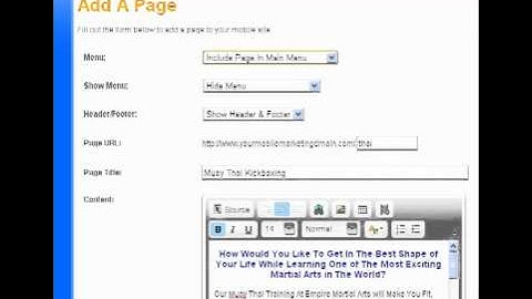 Mobile Marketing CMS - Adding Single/Squeeze Page