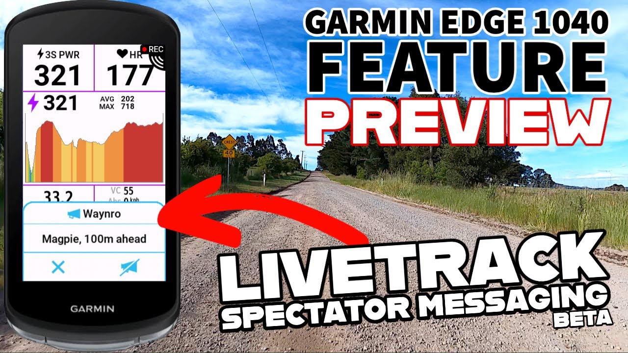 Garmin EDGE LiveTrack Spectator Messaging: Feature Preview // Lama Rides YouTube