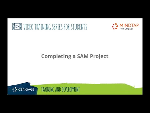 SAM App: Completing a SAM Project