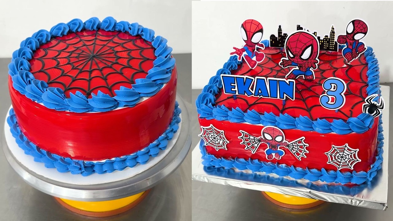 КАК УКРАСИТЬ ТОРТЫ НА ДЕНЬ РОЖДЕНИЯ В СТИЛЕ ЧЕЛОВЕКА-ПАУКА |