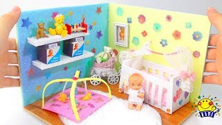 【リカちゃんママが赤ちゃん部屋を手作り❤︎ 】サリーにグルーガンで哺乳瓶やベビーベッドをDIY❤︎ たまごMammy