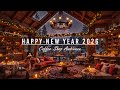 Happy New Year 2026🎉Cozy Winter Coffee Shop Ambience with Smooth Jazz Instrumental Music &amp; Fireworks