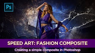 Dancing Through Blue in Photoshop - Fashion Speed Art Tutorial