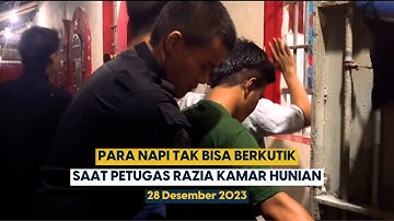 Para Napi Tak Bisa Berkutik Saat Petugas Razia Kamar Hunian Rutan Bangkalan