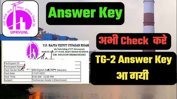 UPRVUNL TG-2 ANSWER KEY