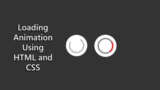 Loading Animation Like YouTube Using html css || Spinner Animation