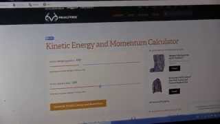Introducing the Realtree.com Kinetic Energy and Momentum Calculator