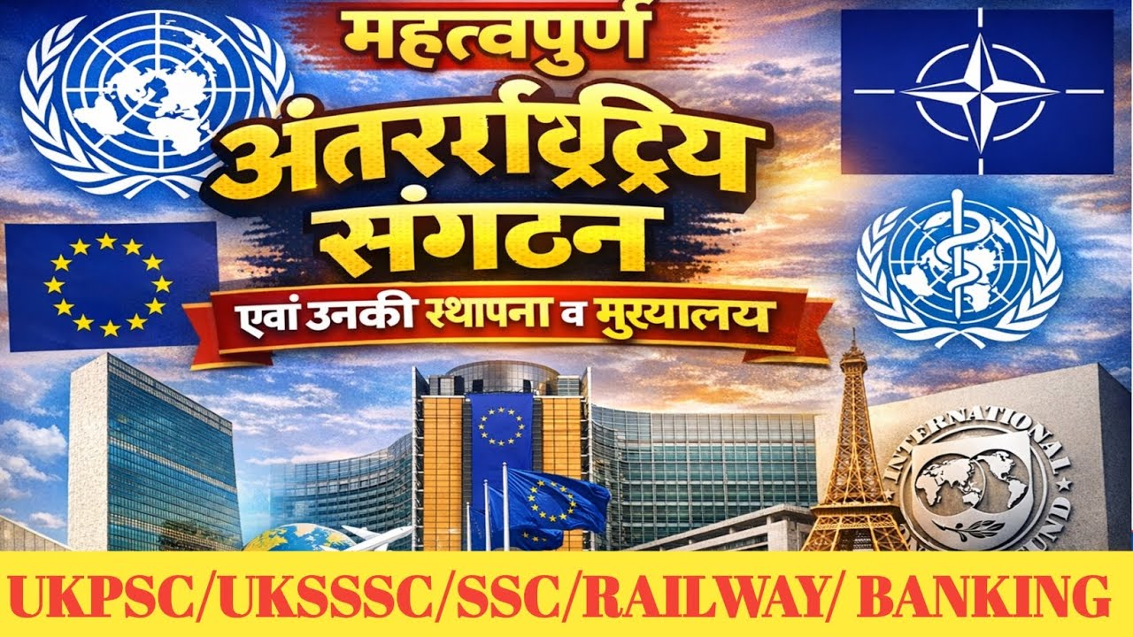 अंतर्राष्ट्रीय संगठन, स्थापना और मुख्यालय | Organizations | SSC | Banking | Upsc | UKPSC | uksssc 