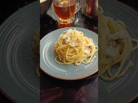 Паста в сметанном соусе , самый простой рецепт вкусных спагетти