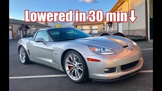Lowering the C6 Z06 and Installing C7 Z06 Wheels!
