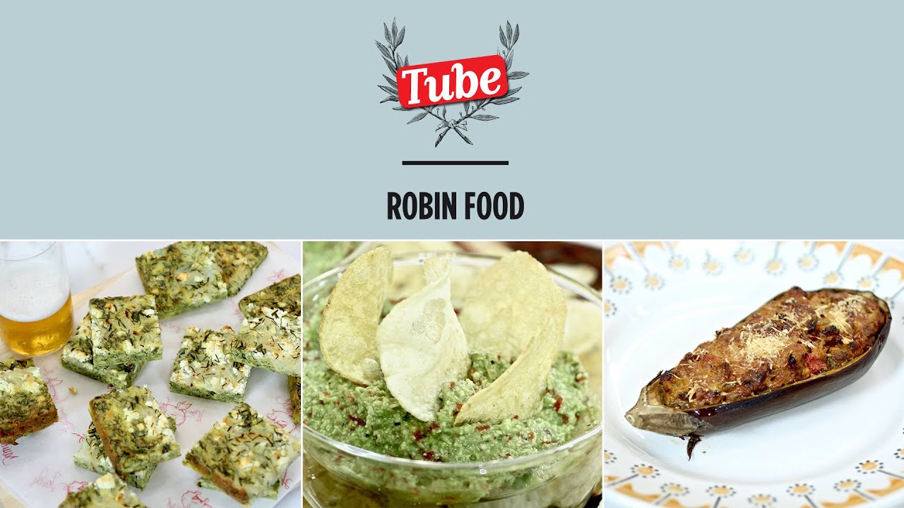 ROBINFOOD / Focaccia “huevona” + Aperitivo de aguacate + Berenjenas rellenas