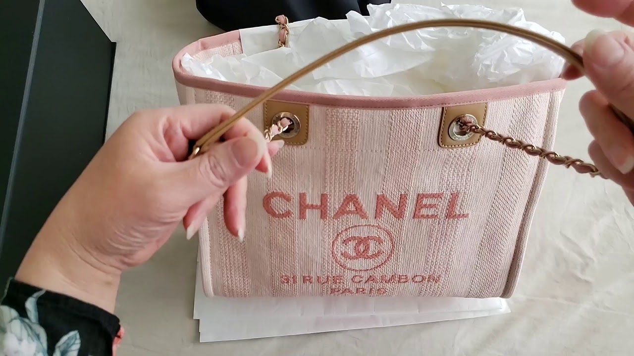 Bag of the Day 20: CHANEL Deauville Shopping Tote in Rose Clair Light Pink  20P1 2020 Pre Summer 