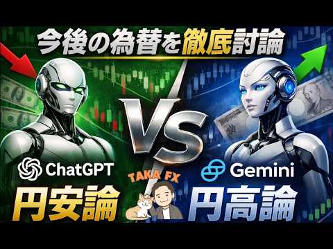【TAKA FX】AI為替予想バトル！超円安論のChatGPTが、超円高論のGeminiを完全論破！？【今後の為替はどうなる？】