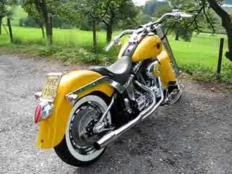 THE SOUND  OF MY HARLEY  DAVIDSON  FATBOY  YouTube