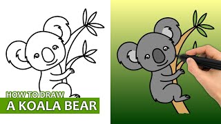 How To Draw A Koala Bear (Easy Drawing Tutorial)