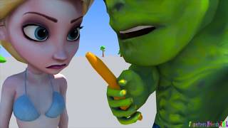 ELSA and the KIDS❤ WATER SLIDE Inflatable POOL ❤ Spiderman Frozen ❤3D Clay Animation❤