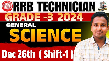 RRB Technician Grade 3 PYQ’s Explained | General Science Questions with Answers 2025 #rrb2025