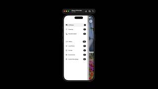 SwiftUI iOS Photo Gallery with Side Menu, Swipe to Delete and Pinch to Zoom