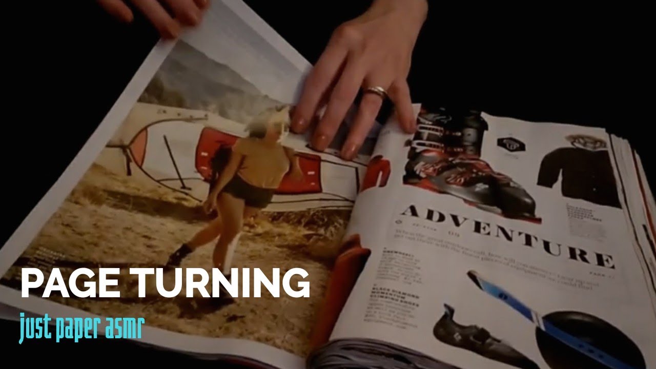 PAPER ASMR || Page Turning || Medium/Fast - Water Damaged || Sleep and Relaxation || No Talking