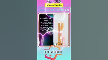 Vivo y18 Universal Combo supported Models list. vivo universal combo list. #vivoy18
