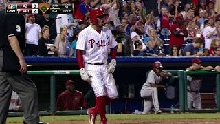ARI@PHI: Howard doubles to right, scoring Galvis
