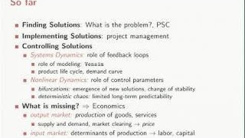 ETH Lecture 10. Economic Dynamics: Production Functions (24/11/2017)