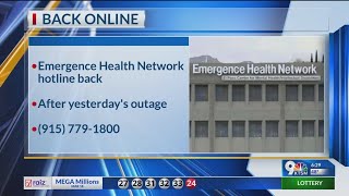 Emergence Health Hotline Returns After Being Out For Hours