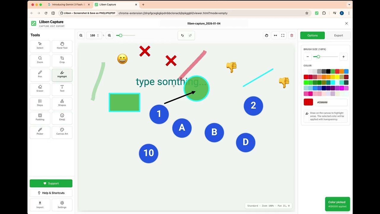 Lliben Screenshot - Chrome Extension Guide