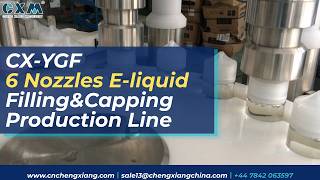 6 Nozzles E-liquid Filling Machine | Automatic Capping Line