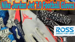 Nike Jordan Jet 7.0 Football Gloves Nike Receiver White Red Cement AT ROSS CRAZY