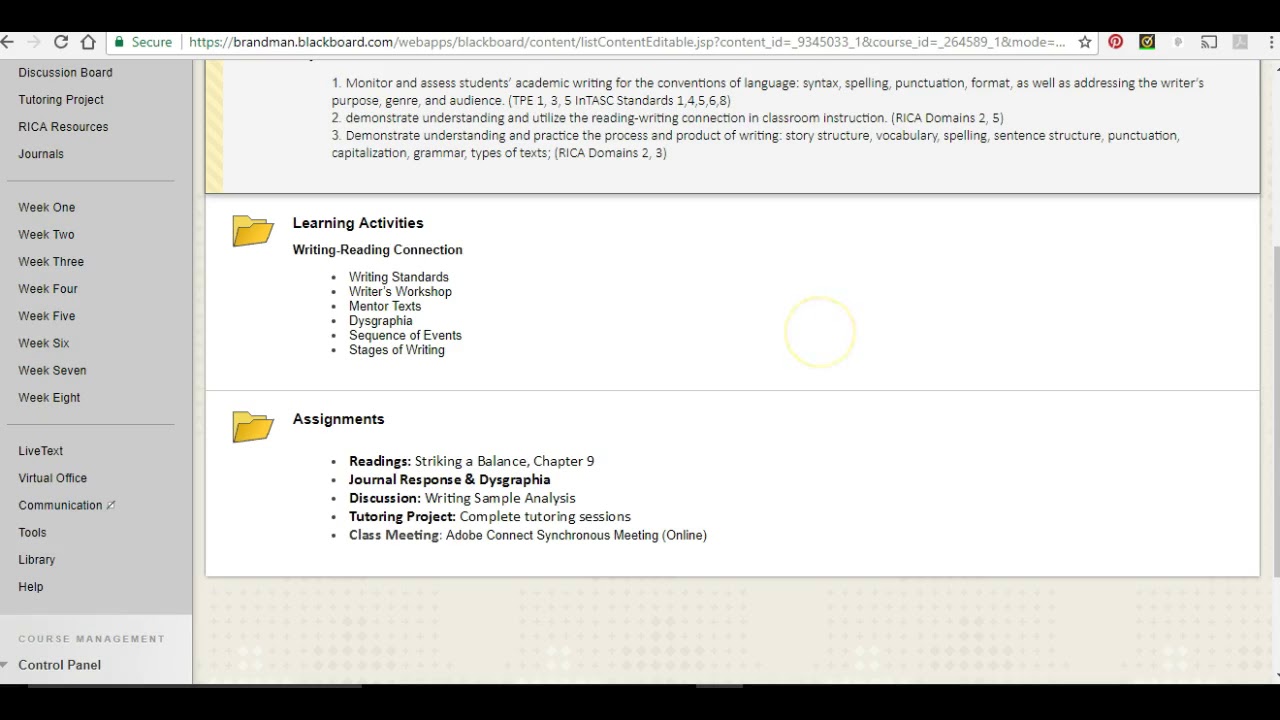 Using Google Docs in Blackboard YouTube