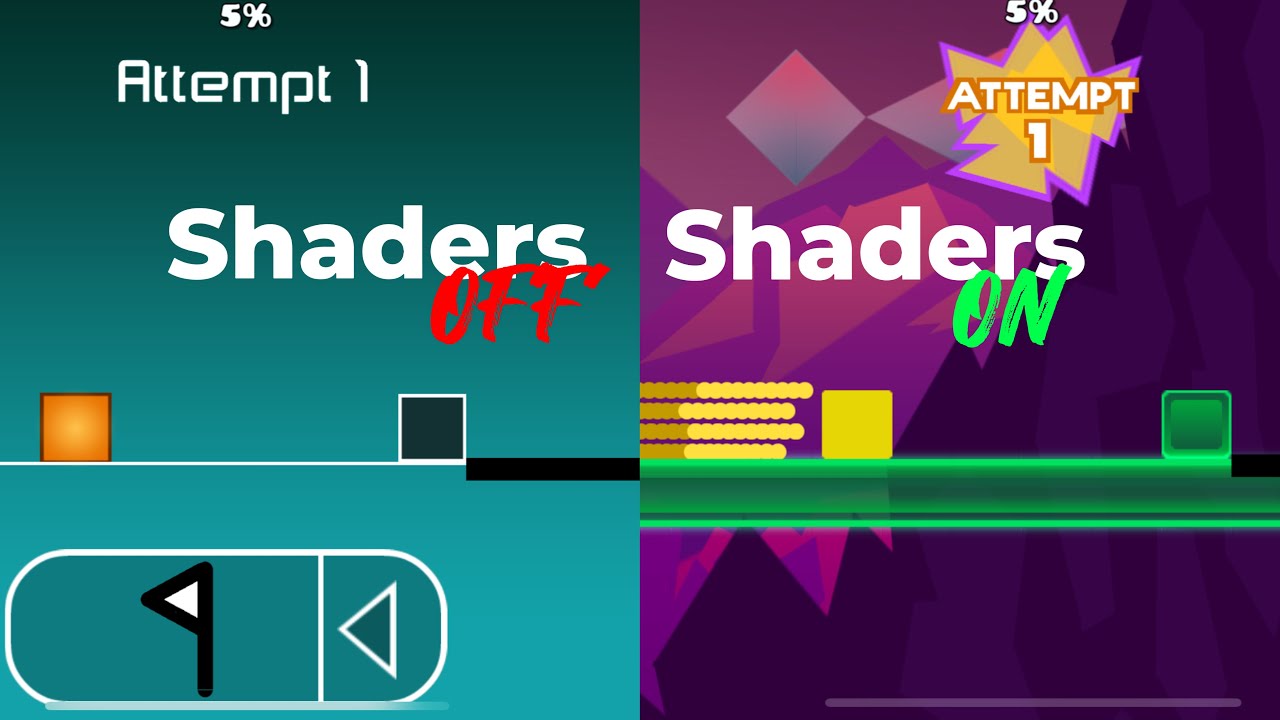 The Impossible Game with SHADERS | Geometry Dash 2.2 - YouTube