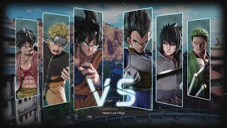 Goku, Naruto, Luffy vs Vegeta, Sasuke, ZoroJUMP FORCE