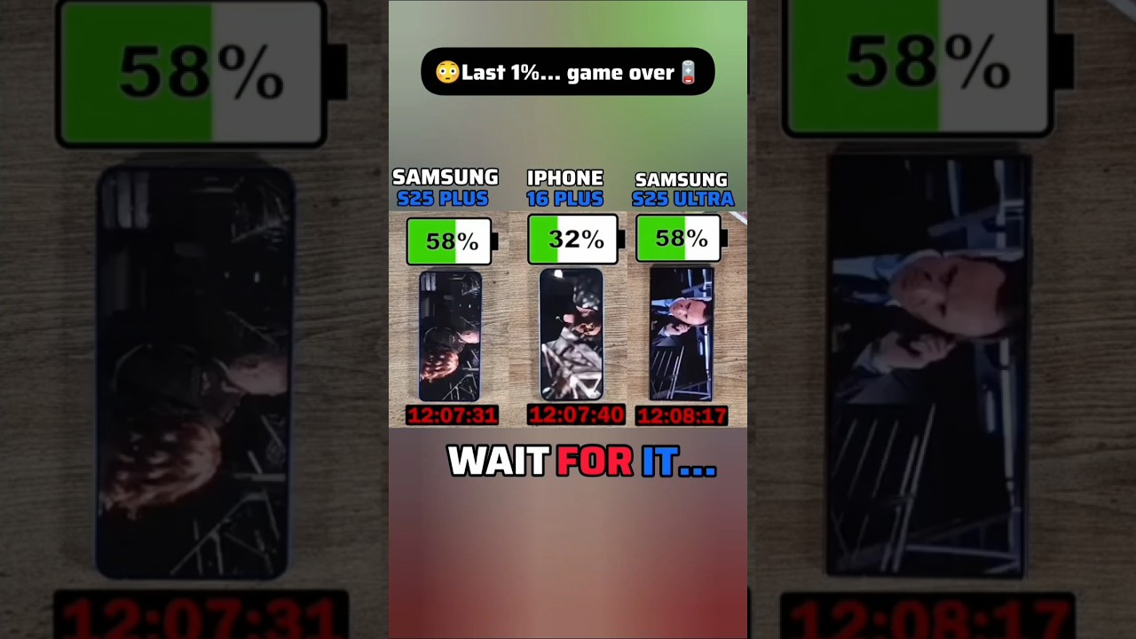 😳🔋SAMSUNG S25 PLUS vs IPHONE 16 PLUS vs SAMSUNG S25 ULTRA BATTERY TEST!!