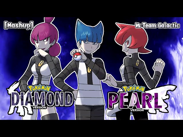 Pokémon Diamond u0026 Pearl Remake - Team Galactic Commander Battle Theme Remix [Mashup] class=