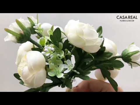 Buquê de Rosas c/ Mini Flores (012524) - Creme